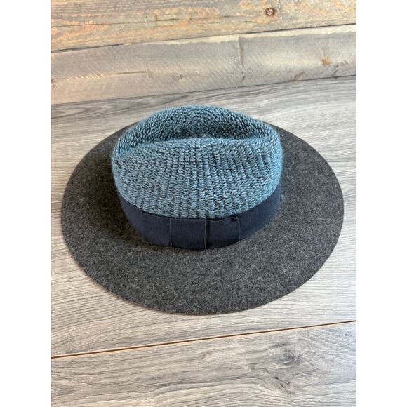 Anthropologie Bettina Wool Mohair Hat Wide Brim Bow Italy Bohemian Folk Hippie main image 13